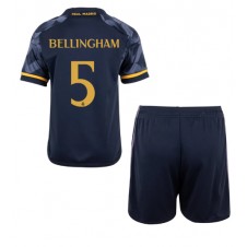 Real Madrid Jude Bellingham #5 Bortedraktsett Barn 2023-24 Kortermet (+ korte bukser)